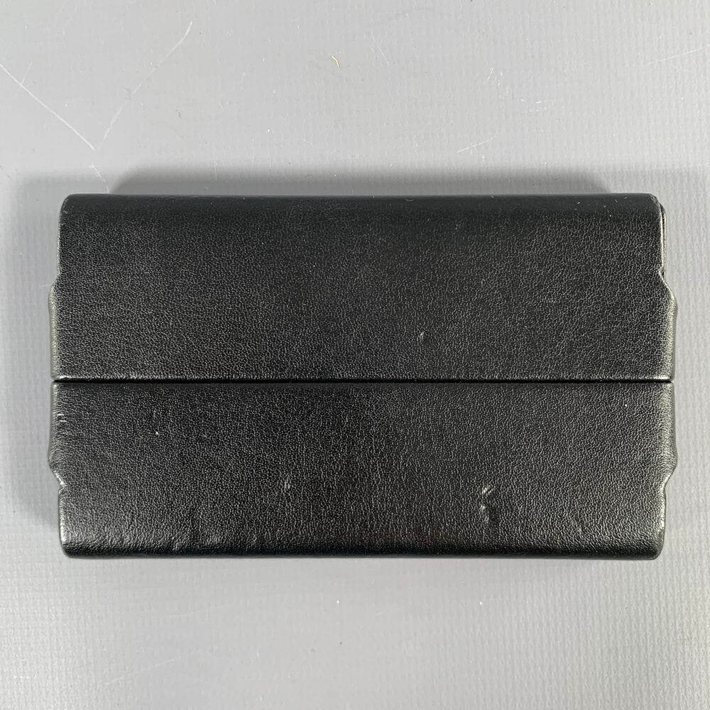 GIORGIO FEDOM Black Leather Card Case Leather Goods